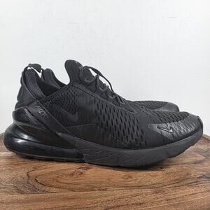 Nike Air Max 270 Low Triple Black Mens Size 10.5 Athletic Shoes AH8050-005